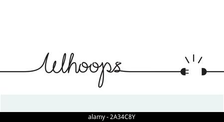 Fall, decline, break down, fail concept. 404 error Stock Vector