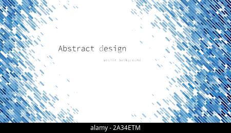 Straight lines abstract vector background. Blue banner template. Vector illustration with empty space for your text. Stock Vector