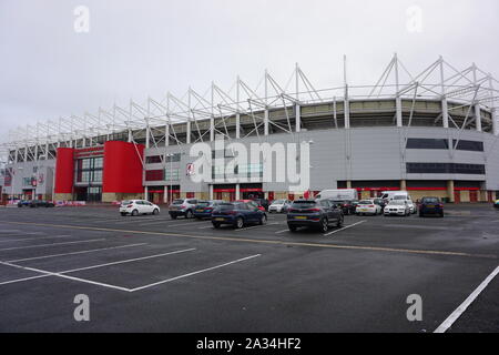 Middlesbrough, UK. 05th Oct, 2019. General view of the Riverside Stadium during the International Women's friendly between England Women and Brazil Women at Riverside Stadium, on October 05, 2019 in Middlesbrough, England. Credit: SPP Sport Press Photo. /Alamy Live News Stock Photo