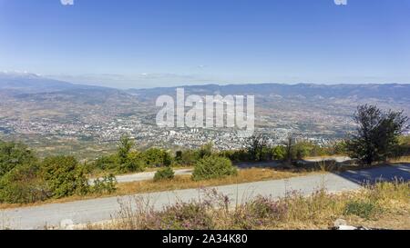 macedonian capitol skopje from a viewpoint Stock Photo - Alamy