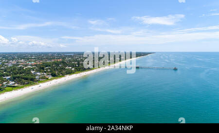 Naples Beach areas in Naples Florida near Marco Island and Fort  Myers Bonita Springs on clear sunny day Stock Photo