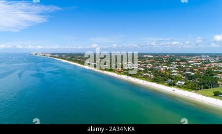 Naples Beach areas in Naples Florida near Marco Island and Fort  Myers Bonita Springs on clear sunny day Stock Photo