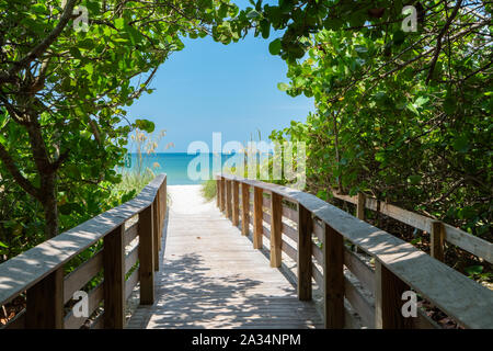 Naples Beach areas in Naples Florida near Marco Island and Fort  Myers Bonita Springs on clear sunny day Stock Photo