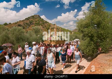 Pilgrimage Virgen de la Fuensanta, Corcoya, Seville-province, Region of Andalusia, Spain, Europe. Stock Photo