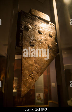 French Revolution Guillotine blade from the former French colony of Guadalupe in the Caribbean. National Maritime Museum. Greenwich, London UK (105) Stock Photo