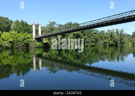 An empty section of the river lot in france Stock Photo