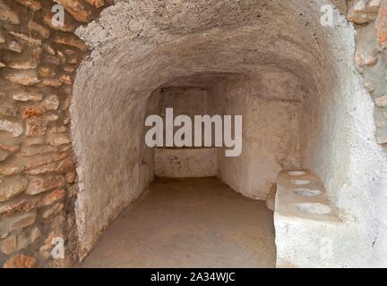 Cave, Hiding place of the bandit 'El Tempranillo', Corcoya, Seville-province, Region of Andalusia, Spain, Europe. Stock Photo