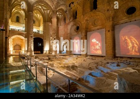 Mayor Abbey Church-interior, La Mota Fortress, Alcala la Real, Jaen-province, Region of Andalusia, Spain, Europe. Stock Photo