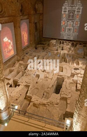 Mayor Abbey Church-interior, La Mota Fortress, Alcala la Real, Jaen-province, Region of Andalusia, Spain, Europe. Stock Photo