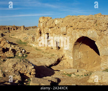 Syria. Ruweiha. Dead Cities or Forgotten Cities. Northwest Syria. Roman Empire to Byzantine Christianity. Dated from 1st to 7th century, and abandoned between 8th-10th century. Remains of cisterns. Unesco World Heritage Site. (Photo taken before Syrian Civil War). Stock Photo