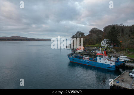 Jura ferry, Port Askaig, Isle of Islay, Inner Hebrides, Argyll, Scotland Stock Photo