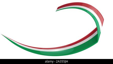 italian and mexican shape wave flag isolated on white background. vector Stock Vector