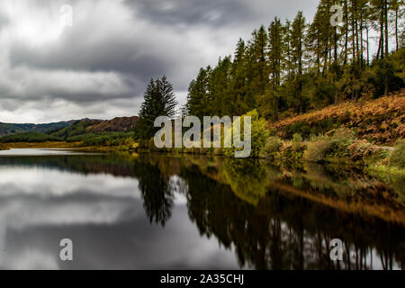 Autumn evening across Lochan Reoidhte, Scotland Stock Photo