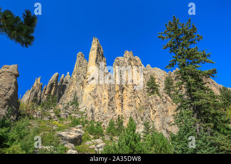 cathedral spires in custer state park near custer, south dakota Stock Photo