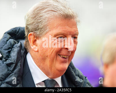 London, UK. 05th Oct, 2019. Crystal Palace manager Roy Hodgson before the Premier League match between West Ham United and Crystal Palace at the Olympic Park, London, England on 5 October 2019. Photo by Andrew Aleksiejczuk/PRiME Media Images. Credit: PRiME Media Images/Alamy Live News Stock Photo