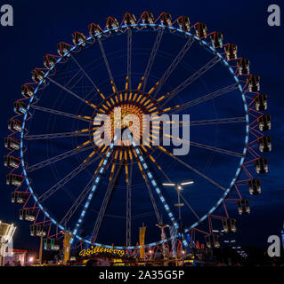 Munich, Germany - 2019, September 24: biggest ferris wheel at the Oktoberfest in Munich Stock Photo