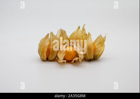 physalis (physalis, golden, gooseberry) isolated on white background Stock Photo