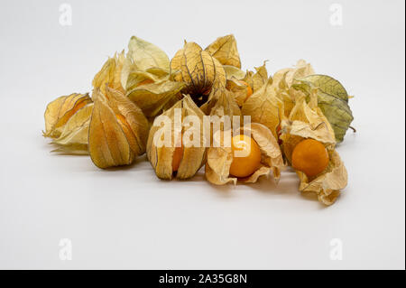 physalis (physalis, golden, gooseberry) isolated on white background Stock Photo