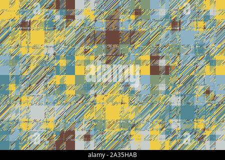 Modern glitch background. Color geometric abstract pattern vector. Damage lines glitches effect wallpaper. Grunge texture plaid. Stock Vector