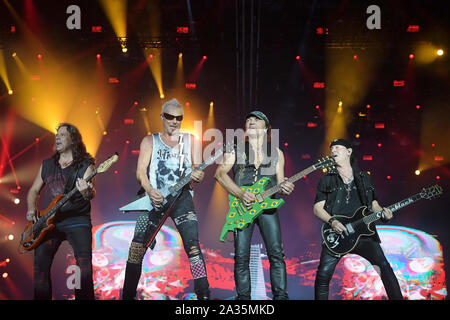 Rio de Janeiro, Brazil, October 4, 2019. Scorpions rock band during a Rock in Rio concert in Rio de Janeiro. Stock Photo