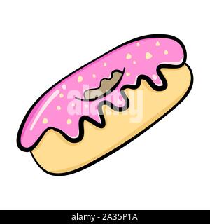 Donut icon vector isolated on white background. Stock Vector