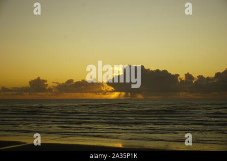 Sunset over the Pacific Ocean Stock Photo
