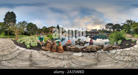 360 degree panoramic view of Chinese Garden - Botanical Garden MTL