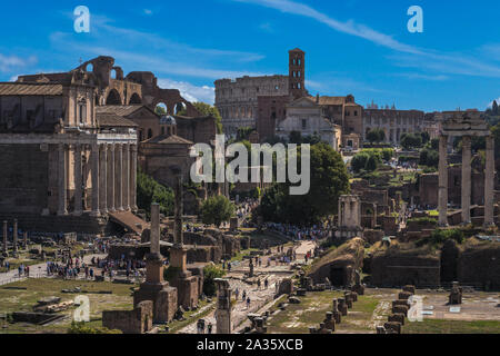 Roman Forum And Colloseum In The Background Rome Italy Stock Photo - Alamy