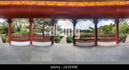 360 degree panoramic view of Chinese Garden - Botanical Garden MTL