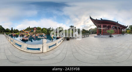 360 degree panoramic view of Chinese Garden - Botanical Garden MTL