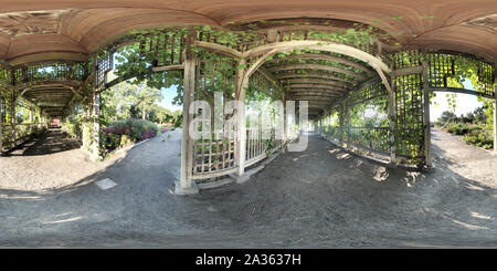 360 degree panoramic view of Garden of innovations - Montreal Botanical Garden