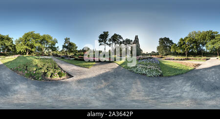 360 degree panoramic view of Garden of innovations - Montreal Botanical Garden