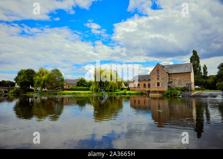 Image of the River Vilaine at Pont-Rean, Brittiany, France Stock Photo