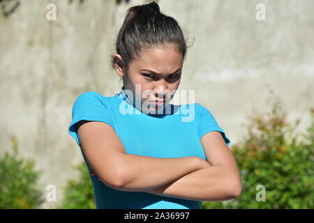 An A Stubborn Adult Female Stock Photo