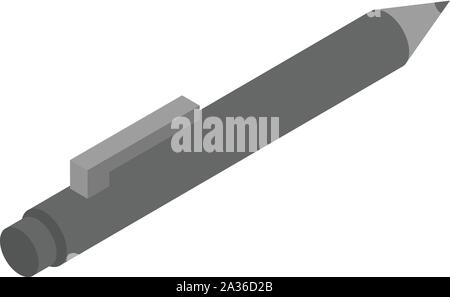 Personal pen icon, isometric style Stock Vector