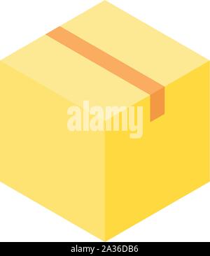 Parcel box icon, isometric style Stock Vector