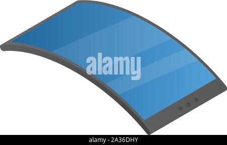 Adaptive flexible display icon, isometric style Stock Vector