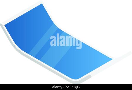 Flexible device icon, isometric style Stock Vector