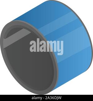 Circle flexible display icon, isometric style Stock Vector