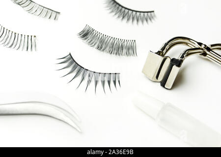 many false  eye lashes Stock Photo