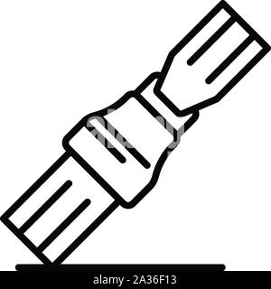 Fastened seat belt icon, outline style Stock Vector