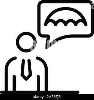 Weatherman line icon. Isolated weather forecast presenter symbol Stock ...