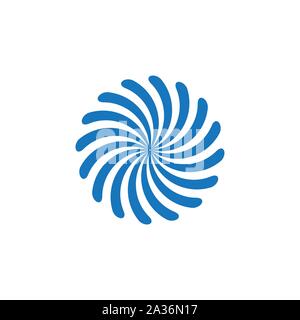 Creative blue abstract shape logo ideas vector illustration design template. Vector illustration design element. Stock Vector