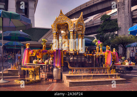 The Erawan Shrine in Bangkok Thailand. Day Stock Photo