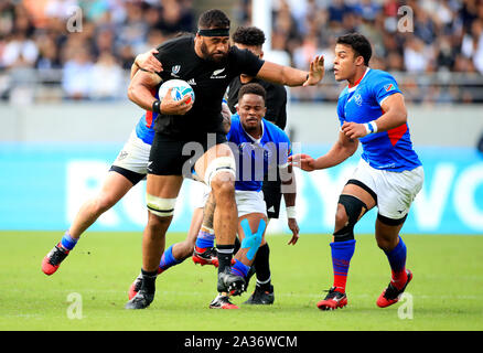 New Zealand's Patrick Tuipulotu during the 2019 Rugby World Cup Pool B match at Tokyo Stadium.