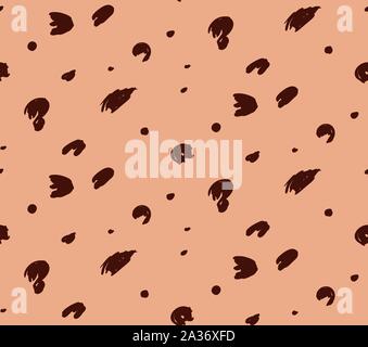 Spotted cheetah skin like pattern as abstract background. Stock Vector