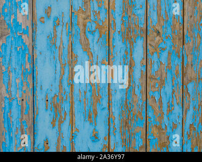 Flake off wood background light blue Stock Photo