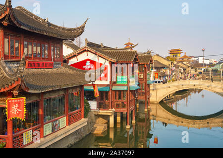 SHANGHAI, CHINA - CIRCA FEBRUARY, 2013: view of Qibao Old Town in Shanghai in the daytime.. Stock Photo