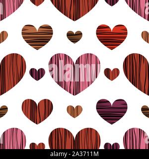 Multicolor hearts. Vector illustration. Seamless pattern background. Wrapping paper Stock Vector