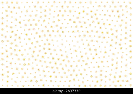 Background with various golden snowflakes useful for designers because editable Stock Photo
